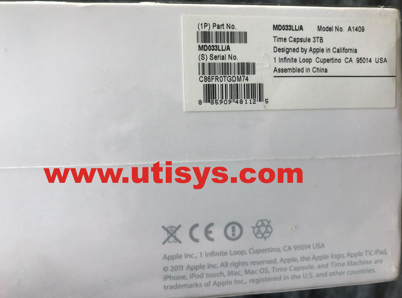 Apple Time Capsule MD033LL/A, Капсула Времени 3TB, 2TB, 1TB